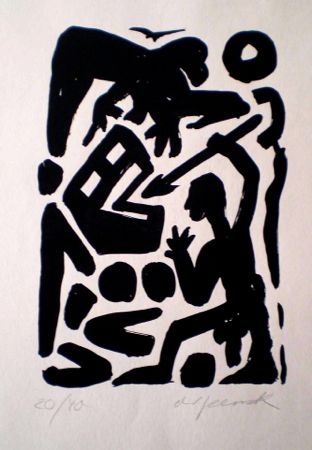 Lithograph Penck - Untitled 6