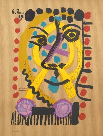Lithograph Picasso - Untitled (6.2.69)