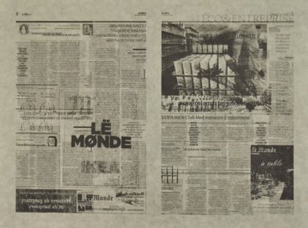 Lithograph Kassay - Untitled 6/7 (Le Monde)