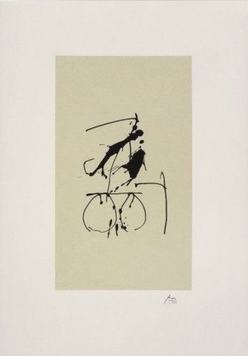 Lithograph Motherwell - Untitled B423 (from Octavio Paz suit)
