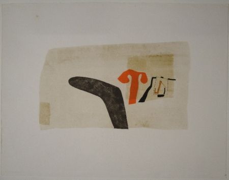 Lithograph Bissier - Untitled (Composition)