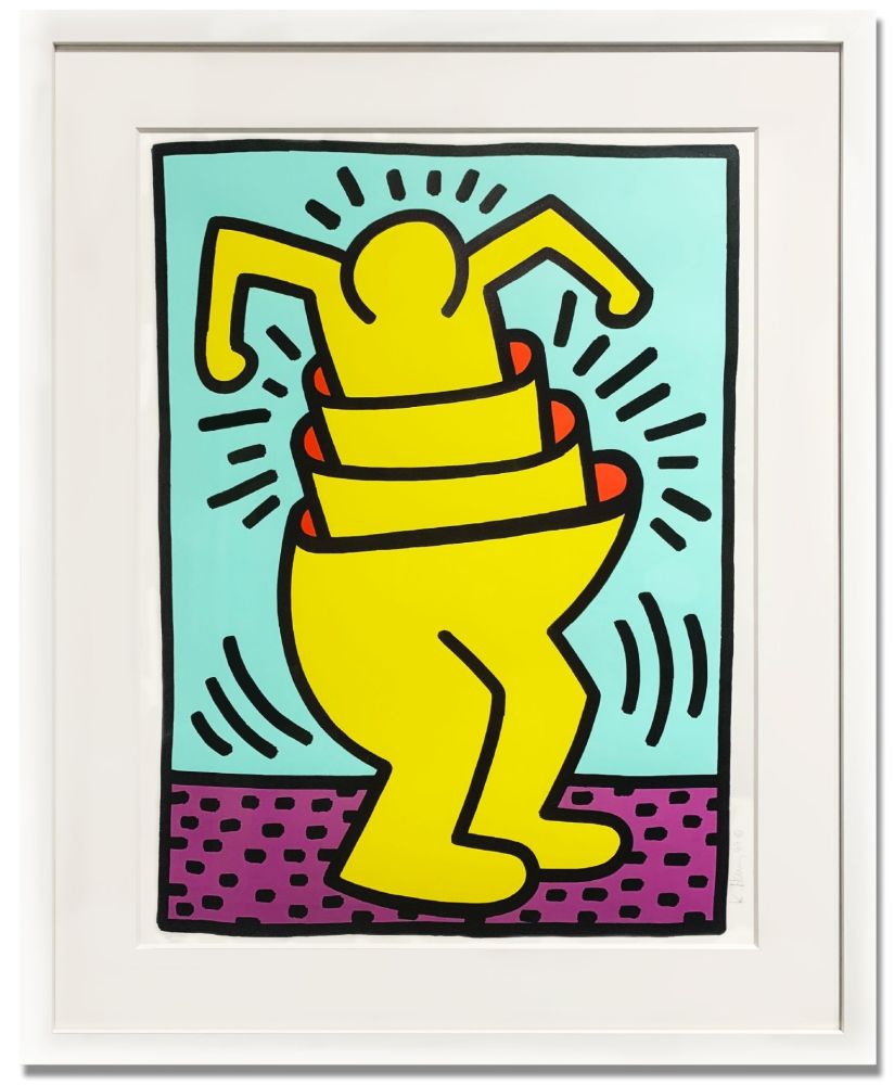 Screenprint Haring - Untitled (Cup Man)