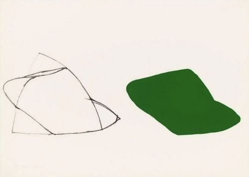 Lithograph Shapiro - Untitled (Double Green)