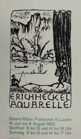 Lithograph Heckel - Untitled (Exhibition poster)