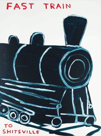 Screenprint Shrigley - Untitled (Fast Train To Shitsville)