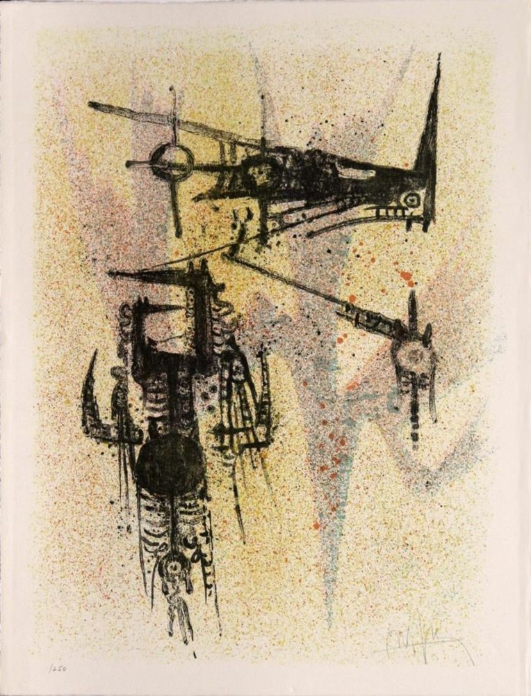 Lithograph Lam - Untitled (from the Flight)