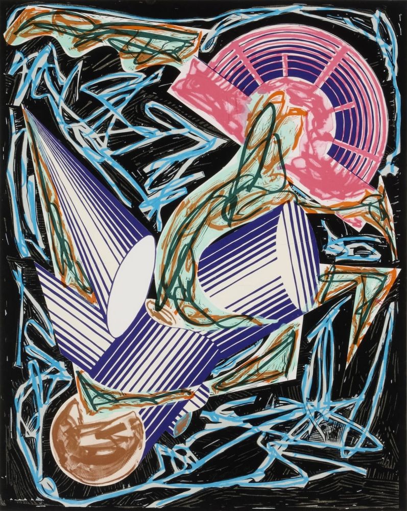 Screenprint Stella - Untitled (Frontispiece from Illustrations after El Lissitzky's Had Gadya)