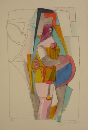 Lithograph Lindner - Untitled II 