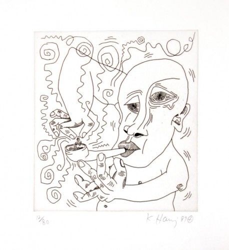 Etching Haring - Untitled III from 