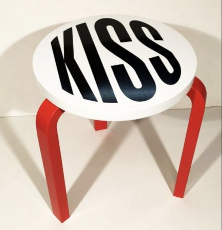 Woodcut Kruger - Untitled (Kiss)