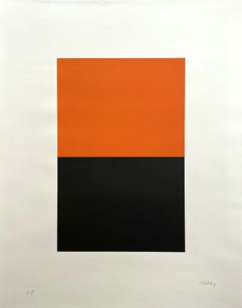 Lithograph Kelly - Untitled (Orange/Black)
