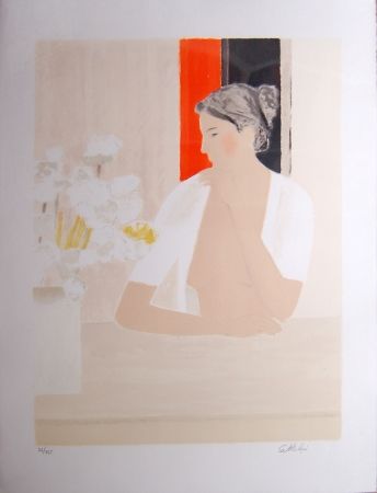 Lithograph Cathelin - Untitled (Portrait)