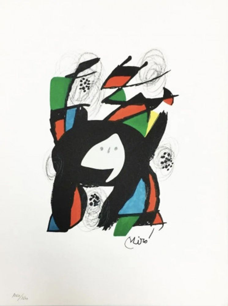Lithograph Miró - Untitled V from La Melodie Acide