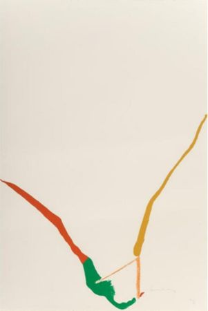 Multiple Frankenthaler - Untitled (What red lines can do)