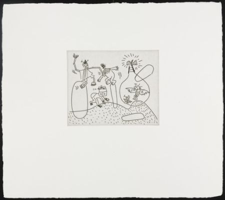 Screenprint Haring - Untitled (with Sean Kalish)