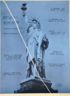Screenprint Monory - USA 76 - Statue de la liberté