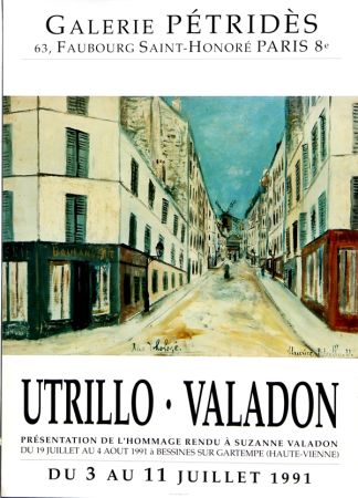 Poster Utrillo - Utrillo-Valadon  Rue Tholozé