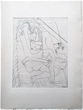 Etching Picasso - Valentine Penrose : DONS DES FÉMININES. Une très belle eau-forte originale (1951)