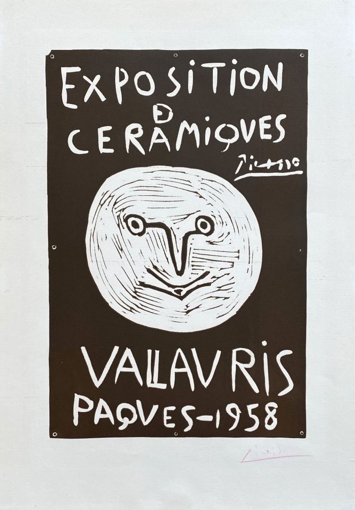 Linocut Picasso - Vallauris 1958