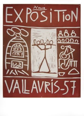 Linocut Picasso - Vallauris 57