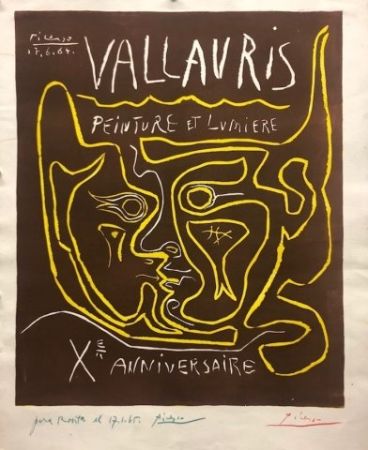 Linocut Picasso - Vallauris. Peinture et lumière X Anniversaire