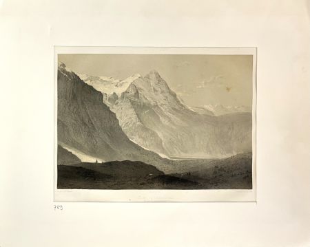 Lithograph Martens - Vallée de Grindewald