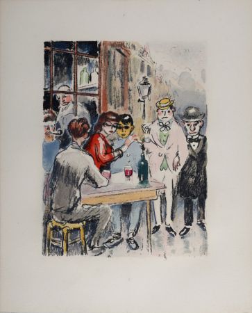 Lithograph Van Dongen - Van Dongen, Fernande, Picasso, Apollinaire et Max Jacob, 1949