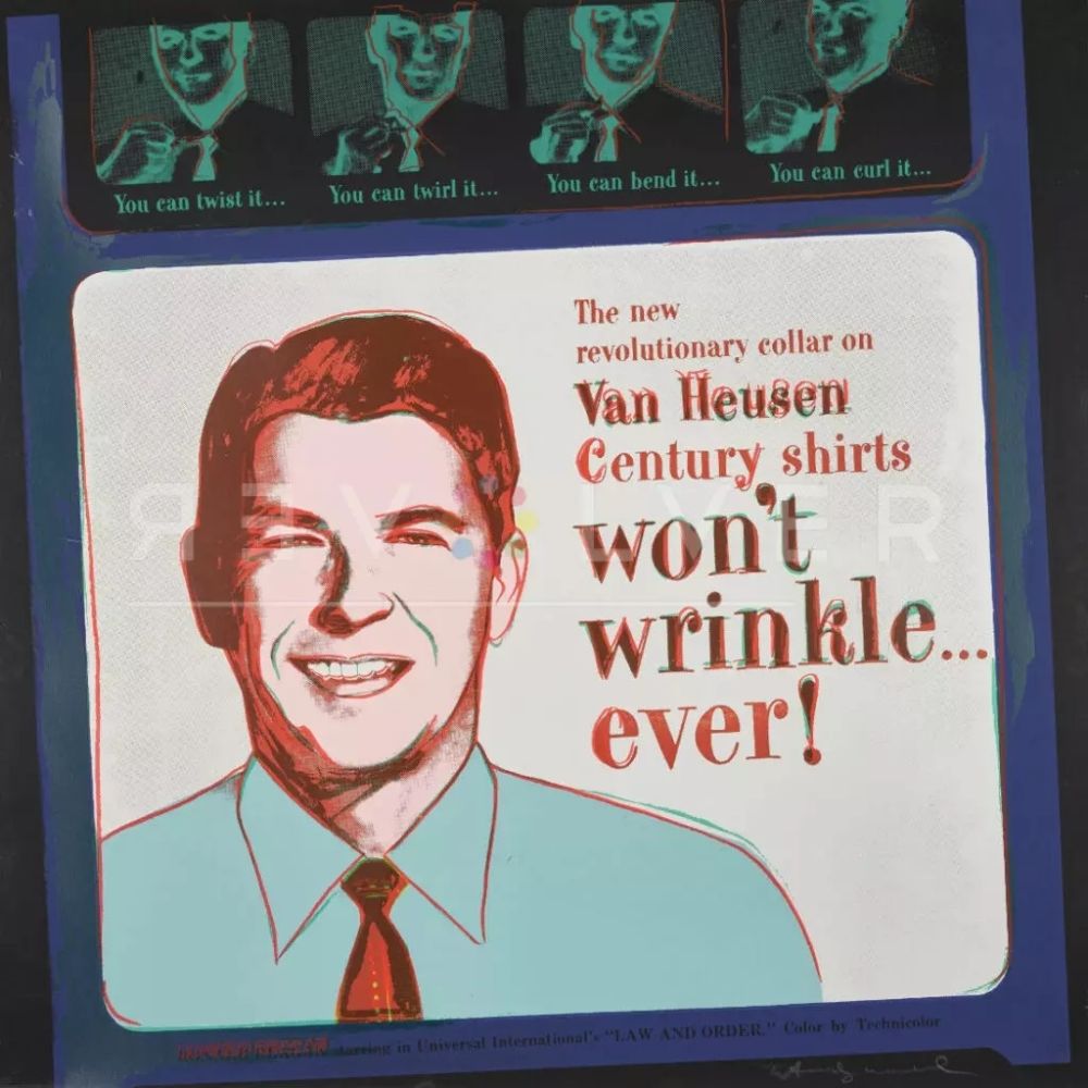 Screenprint Warhol - Van Heusen (Ronald Regan)
