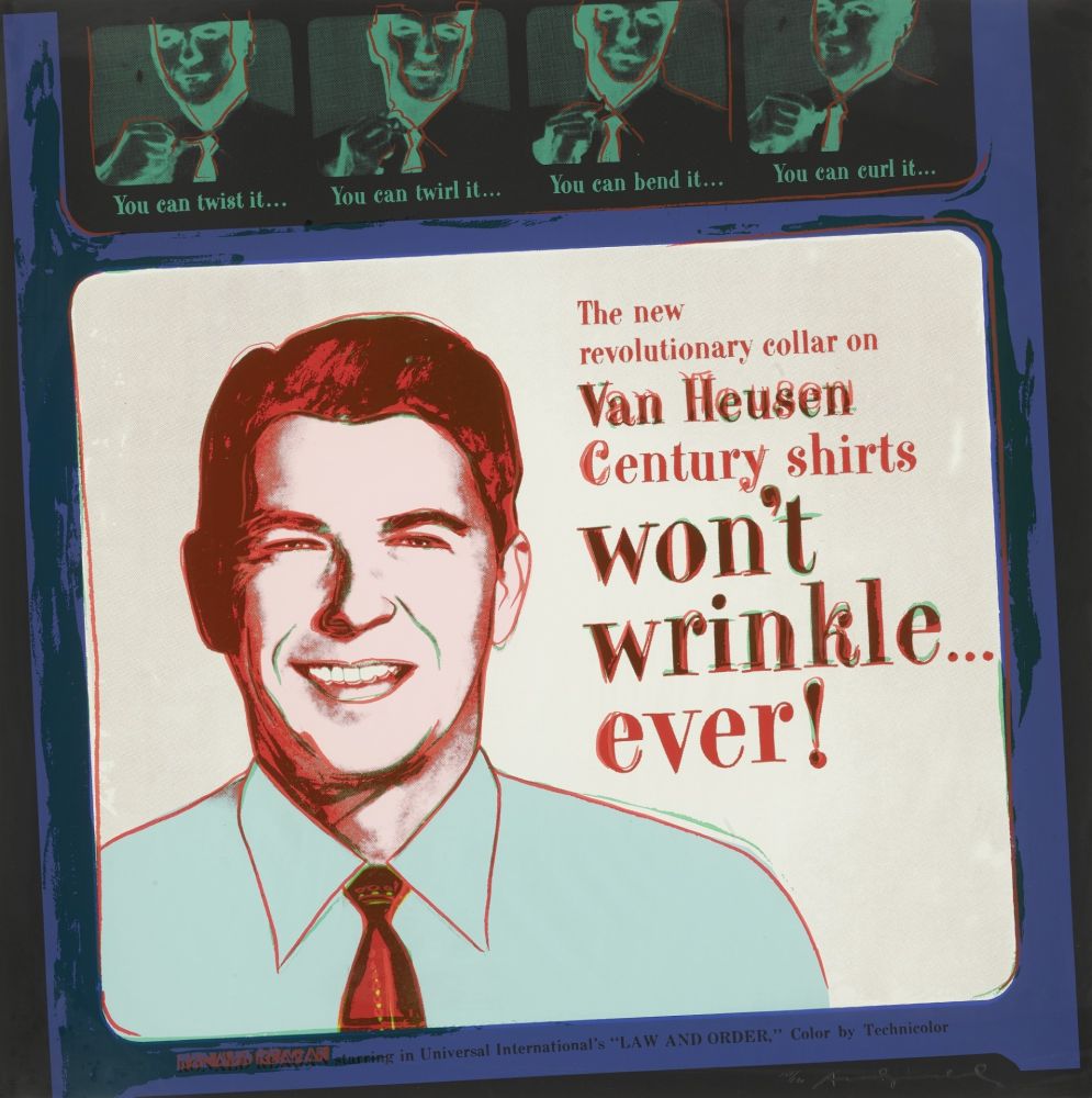 Screenprint Warhol - Van Heusen (Ronald Regan)
