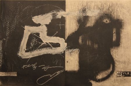 Lithograph Tàpies - Variations 13