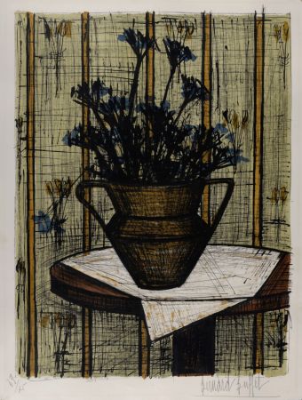 Lithograph Buffet - Vase de fleurs, 1964