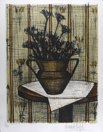 Lithograph Buffet - Vase de fleurs, 1964 - Hand-signed