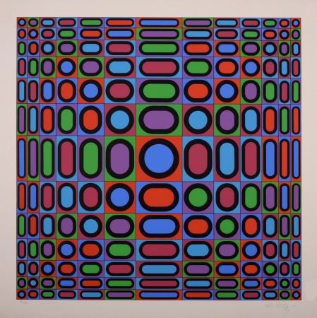 Lithograph Vasarely - Victor Vasarely (1906-1997) - Reflets a, 1978 - Hand-signed & numbered!