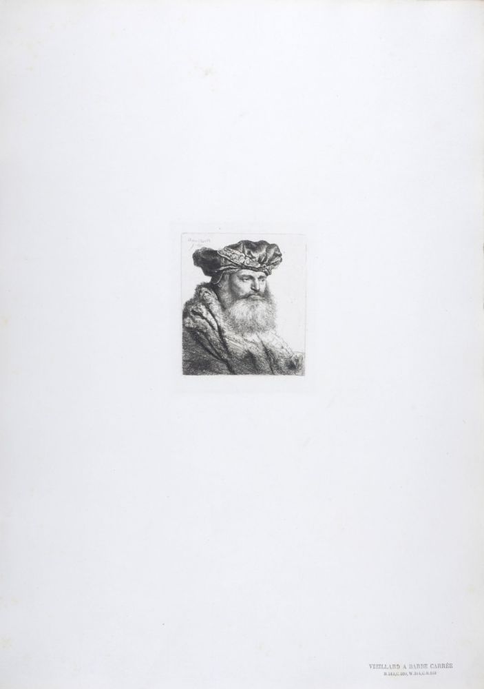Rotogravure Rembrandt - Vieillard a barbe carrée