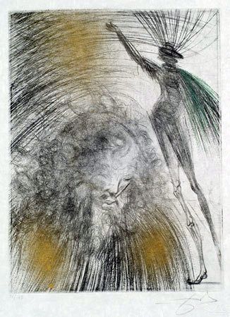 Etching Dali - Vieux Faust (Old Faust)