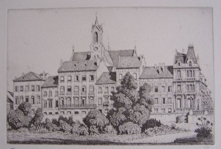 Etching Strang - View of Brussels