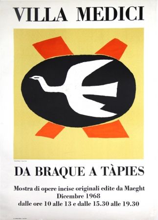 Lithograph Braque - Villa Medici  Da Braque A Tapiès