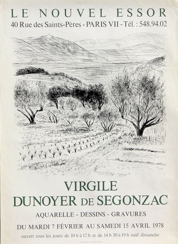 Lithograph Dunoyer De Segonzac - Virgile