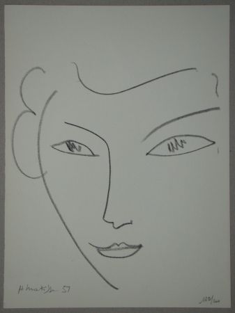 Lithograph Matisse - Visage