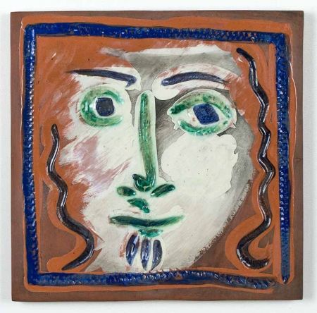 Ceramic Picasso - Visage aux cheveux bouclés (Curly Haired Face), 1968-1969