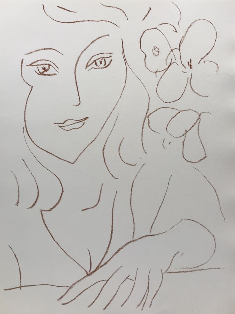 Lithograph Matisse - Visages III