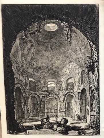 Engraving Piranesi - Vista interior del templo della Tose