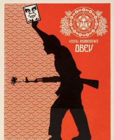 Screenprint Fairey - Visual Disobedience