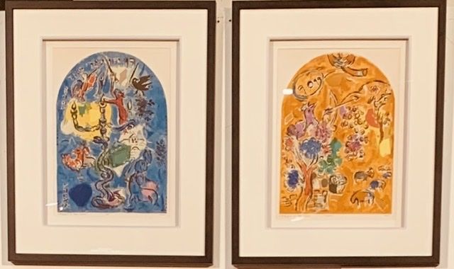Lithograph Chagall - Vitraux Dan et Joseph