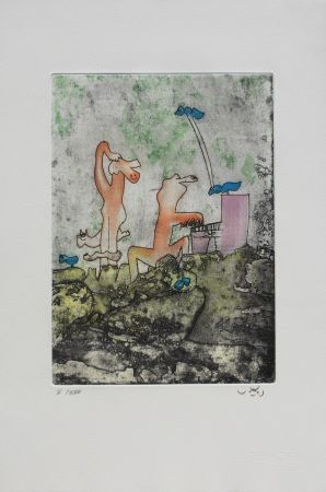 Etching And Aquatint Matta - Vivante mortalité 3