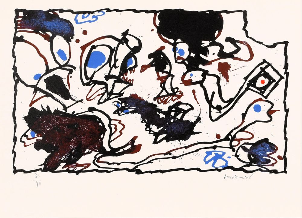 Lithograph Alechinsky - Vivier