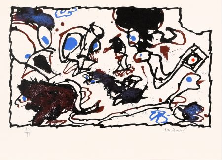 Lithograph Alechinsky - Vivier