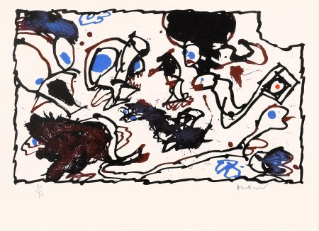 Lithograph Alechinsky - Vivier