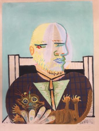 Etching And Aquatint Picasso - Vollard et son chat ( Vollard and his cat)