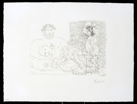 Etching Picasso - Vollard Suite – Sculptor and Model